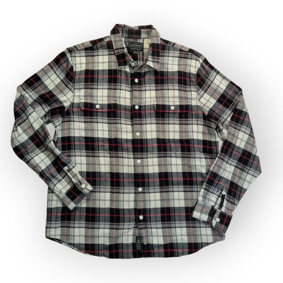 Lucky Brand Other - Lucky Brand Flannel Shirt XL White Black Plaid